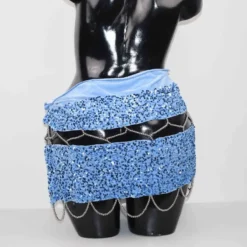 Alternative view of Velours bleu argenté