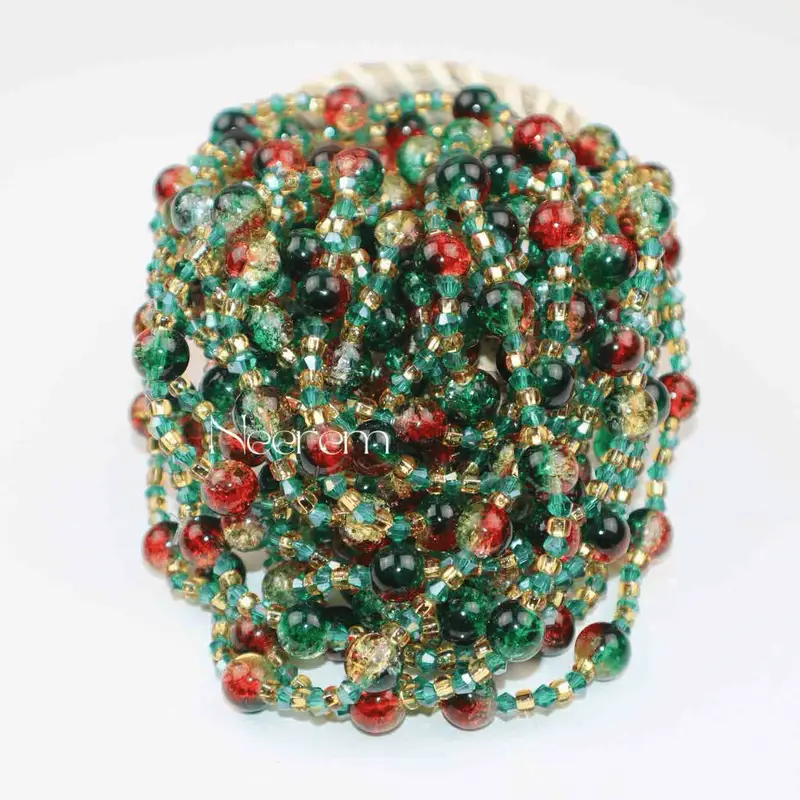 Baya en verre craquelé doré rouge – Image 2